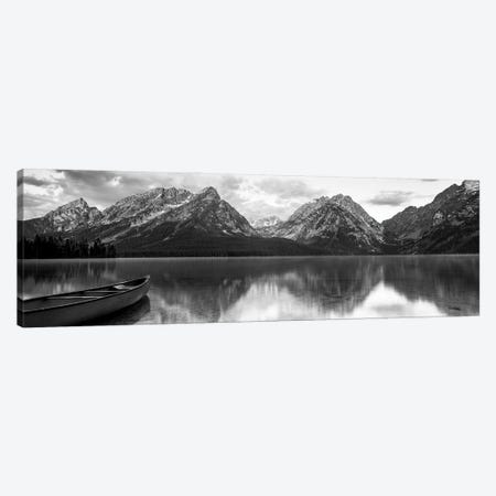 Reflection Of Mountains In A Lake, Leigh Lake, Grand Teton National Park, Wyoming, USA Canvas Print #PIM16213} by Panoramic Images Art Print