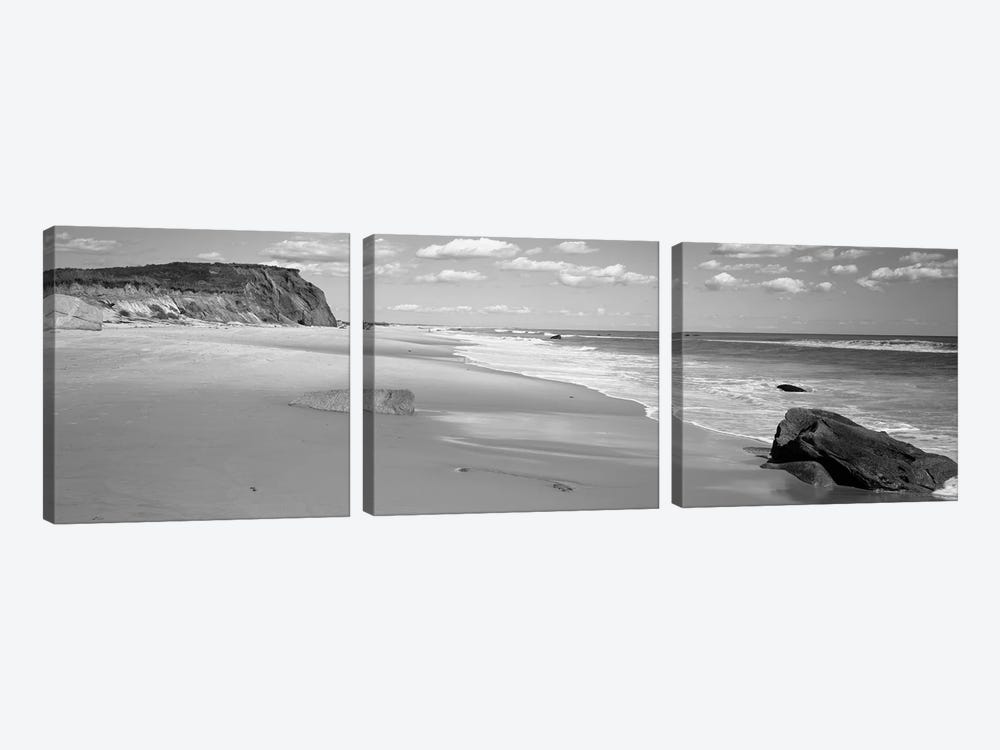Rocks On The Beach, Lucy Vincent Beach, Chilmark, Martha's Vineyard, Massachusetts, USA by Panoramic Images 3-piece Canvas Artwork