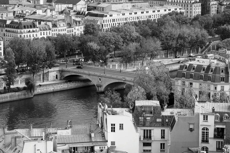 Seine River And City Viewed From The Notre Dame Cathedral, Paris, France