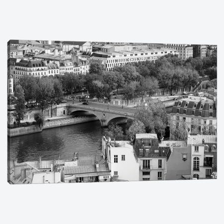 Seine River And City Viewed From The Notre Dame Cathedral, Paris, France Canvas Print #PIM16228} by Panoramic Images Canvas Art