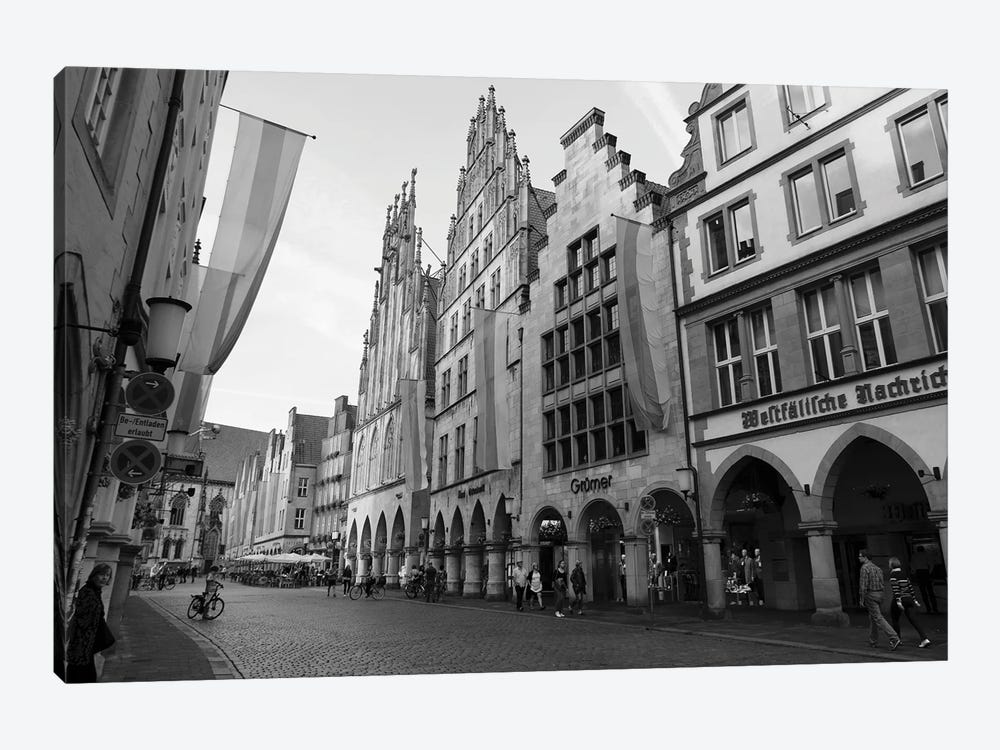 Shopping Street, Prinzipalmarkt, Munster, North Rhine-Westphalia, Germany by Panoramic Images 1-piece Canvas Art