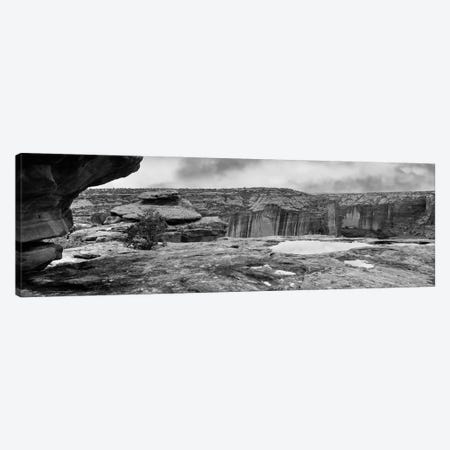 Slickrock Waterpocket Pools Reflect Sunrise Colors, Canyon De Chelly National Monument, Arizona, USA Canvas Print #PIM16235} by Panoramic Images Canvas Wall Art