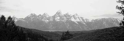 Snowcapped Mountain Range At Dawn, Teton Range, Grand Teton National Park, Wyoming, USA by Panoramic Images multi panel art