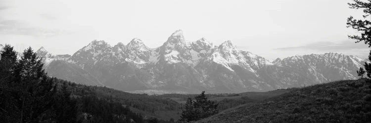 Snowcapped Mountain Range At Dawn, Teton Range, Grand Teton National Park, Wyoming, USA