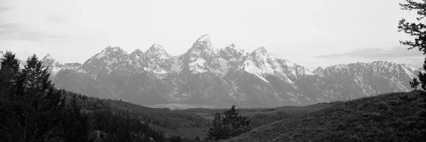 Teton Range: Snowcapped Mountain Range At Dawn, Teton Range, Grand Teton National Park, Wyoming, USA by Panoramic Images