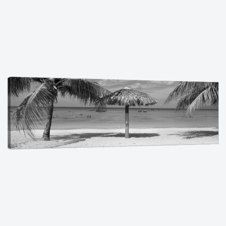Sunshade On The Beach, La Boca, Cuba Canvas Print #PIM16244} by Panoramic Images Art Print