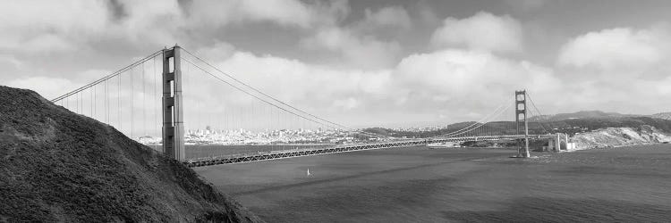 Suspension Bridge Across A Bay, Golden Gate Bridge, San Francisco Bay, San Francisco, California, USA