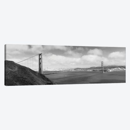 Suspension Bridge Across A Bay, Golden Gate Bridge, San Francisco Bay, San Francisco, California, USA Canvas Print #PIM16245} by Panoramic Images Art Print
