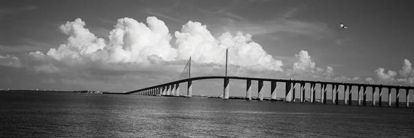 Tampa Bay: Suspension bridge Across The Bay, Sunshine Skyway Bridge, Tampa Bay, Gulf Of Mexico, Florida, USA by Panoramic Images