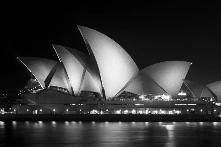 Sydney Opera House Lit Op At Night, Sydney, New South Wales, Australia