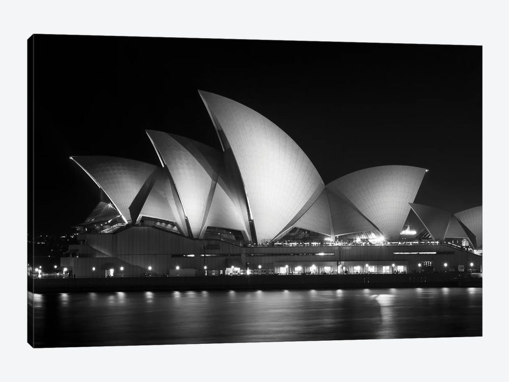 Sydney Opera House Lit Op At Night, Sydney, New South Wales, Australia by Panoramic Images 1-piece Canvas Art