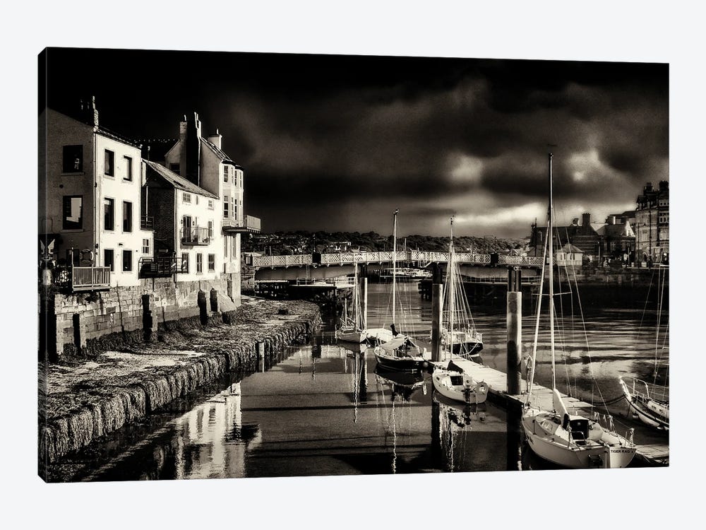 The Harbour And River Esk On A Stormy Evening, Whitby, Yorkshire, England by Panoramic Images 1-piece Canvas Artwork