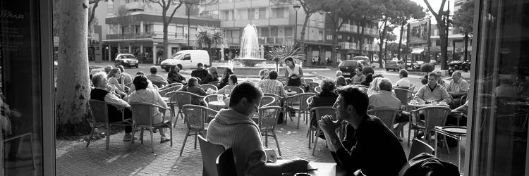 Tourists At A Sidewalk Cafe, Lignano Sabbiadoro, Italy by Panoramic Images wall art