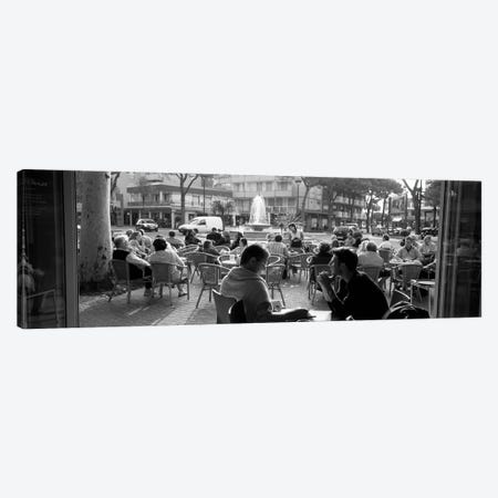 Tourists At A Sidewalk Cafe, Lignano Sabbiadoro, Italy Canvas Print #PIM16251} by Panoramic Images Canvas Print