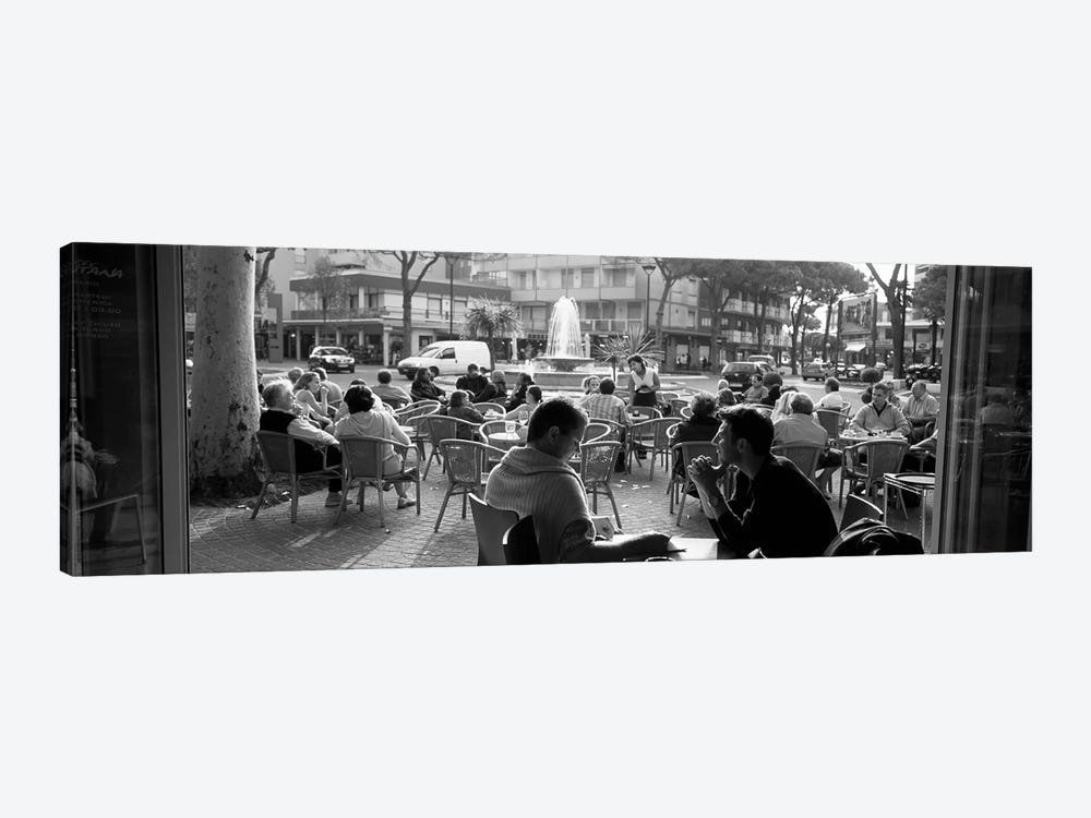 Tourists At A Sidewalk Cafe, Lignano Sabbiadoro, Italy by Panoramic Images 1-piece Art Print