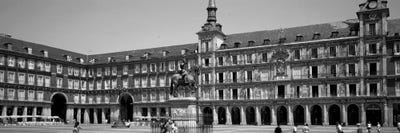 Tourists In A Plaza, Plaza Mayor, Madrid, Spain by Panoramic Images multi panel art