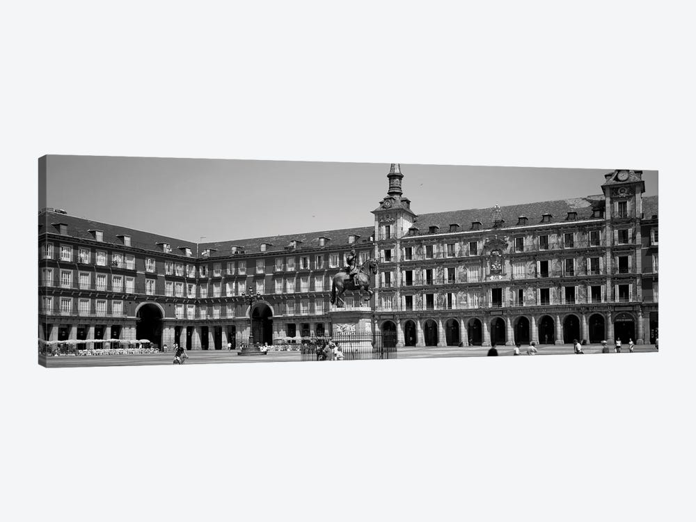 Tourists In A Plaza, Plaza Mayor, Madrid, Spain by Panoramic Images 1-piece Canvas Art