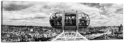 Tourists On Millennium Wheel, London, England Canvas Art Print - Ferris Wheels