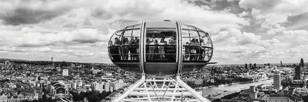 Ferris Wheels: Tourists On Millennium Wheel, London, England by Panoramic Images