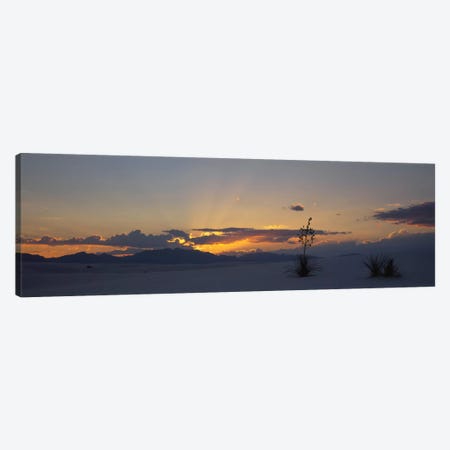 Cloudy Sunset, White Sands National Monument, New Mexico, USA Canvas Print #PIM1625} by Panoramic Images Canvas Art