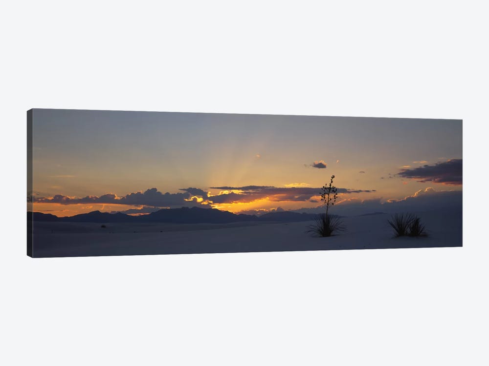 Cloudy Sunset, White Sands National Monument, New Mexico, USA by Panoramic Images 1-piece Canvas Print