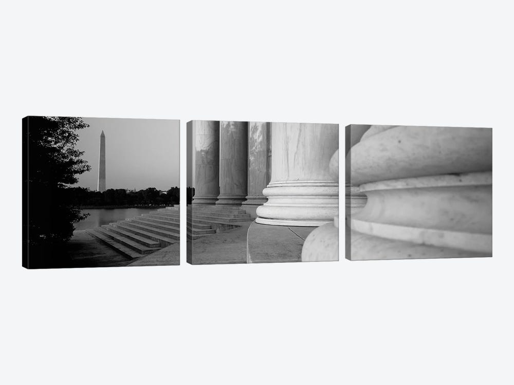 USA, District Of Columbia, Washington DC, Jefferson Memorial by Panoramic Images 3-piece Canvas Print