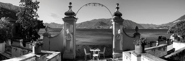 Lombardy: View Of Lake Como From A Patio, Varenna, Lombardy, Italy by Panoramic Images