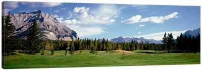 Golf Course Banff Alberta Canada Canvas Art Print - Golf Art