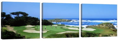 Cypress Point Golf Course, Pebble Beach, CA USA Canvas Art Print - 3-Piece Panoramic Art