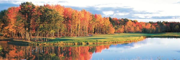 Golf Courses: Fall Golf Course, New England, USA by Panoramic Images