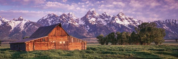 Teton Range: Moulton Barn, Grand Teton National Park WY USA I by Panoramic Images