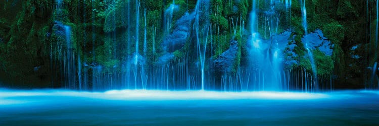 Waterfall On A Cliff, Mossbrae Falls, Sacramento River, Shasta Cascade, Dunsmuir, CA, USA