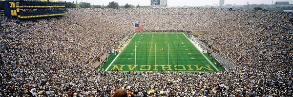 Michigan: University Of Michigan Football Game, Michigan Stadium, Ann Arbor, Michigan, USA by Panoramic Images