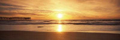 Sunset Over The Pacific Ocean, San Diego, California, USA by Panoramic Images multi panel art