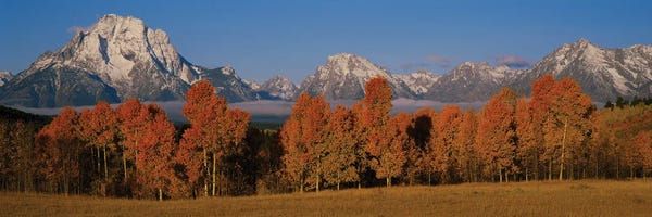 Panoramic View Of Mountains, Grand Teton, Teton Range, Grand Teton National Park, Wyoming, USA