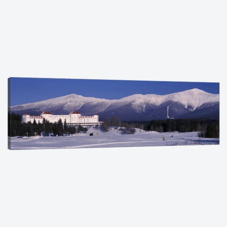 Hotel near snow covered mountainsMt. Washington Hotel Resort, Mount Washington, Bretton Woods, New Hampshire, USA Canvas Print #PIM1634} by Panoramic Images Canvas Print