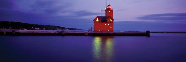 Michigan: Big Red Lighthouse, Holland, Michigan, USA by Panoramic Images