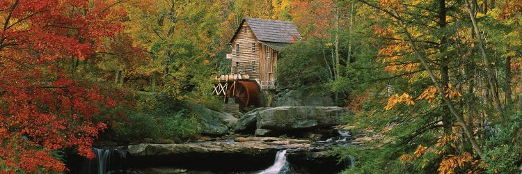 Watermill In A Forest, Glade Creek Grist Mill, Babcock State Park, West Virginia, USA