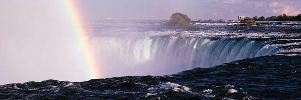 Ontario: Canada, Ontario, Niagara, Rainbow Over Niagara Falls by Panoramic Images