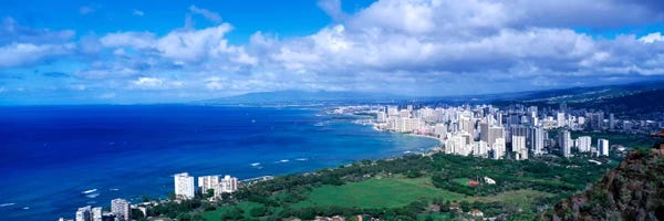 Hawaii: Waikiki Honolulu Oahu HI USA by Panoramic Images