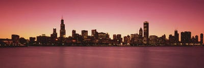 Canvas Print: Buildings At The Waterfront, Lake Michigan, Chicago, Illinois, USA by Panoramic Images - thumbnail