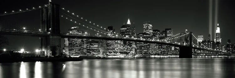 World Trade Towers Memorial Spotlights, NYC, New York City, New York State, USA