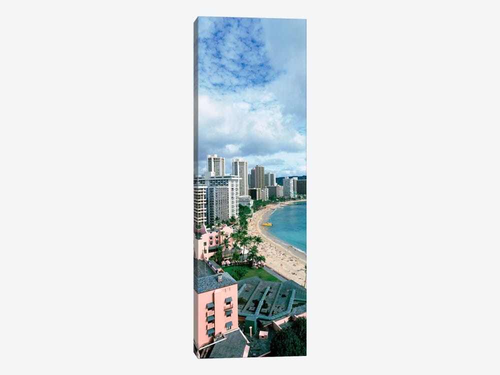 High angle view of a beach, Waikiki Beach, Honolulu, Oahu, Hawaii, USA by Panoramic Images 1-piece Canvas Wall Art