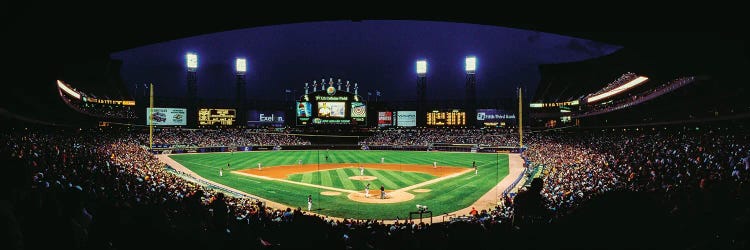 Home Plate Night, US Cellular Field, White Sox Vs Indians, Chicago, Illinois by Panoramic Images wall art