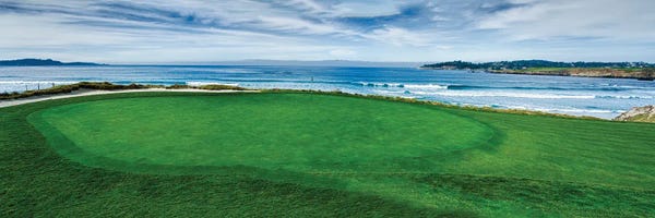 Golf Courses: 10th Hole At Pebble Beach Golf Links, Carmel Bay, Pebble Beach, California, USA by Panoramic Images