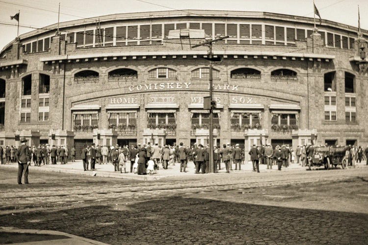 White Sox Baseball Fans Buying Tickets Entering Comiskey Park, Chicago Illinois USA