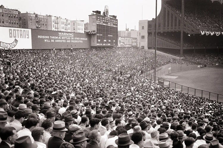 October 1, 1941 Bleachers Crowd World Series Dodgers Vs Yankees, Yankee Stadium, Bronx, NYC, USA by Panoramic Images wall art
