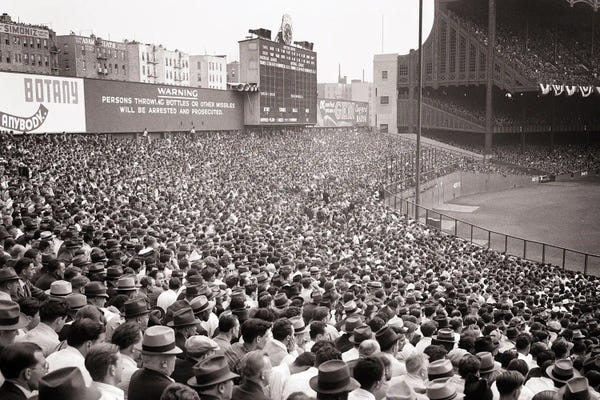 The Bronx: October 1, 1941 Bleachers Crowd World Series Dodgers Vs Yankees, Yankee Stadium, Bronx, NYC, USA by Panoramic Images