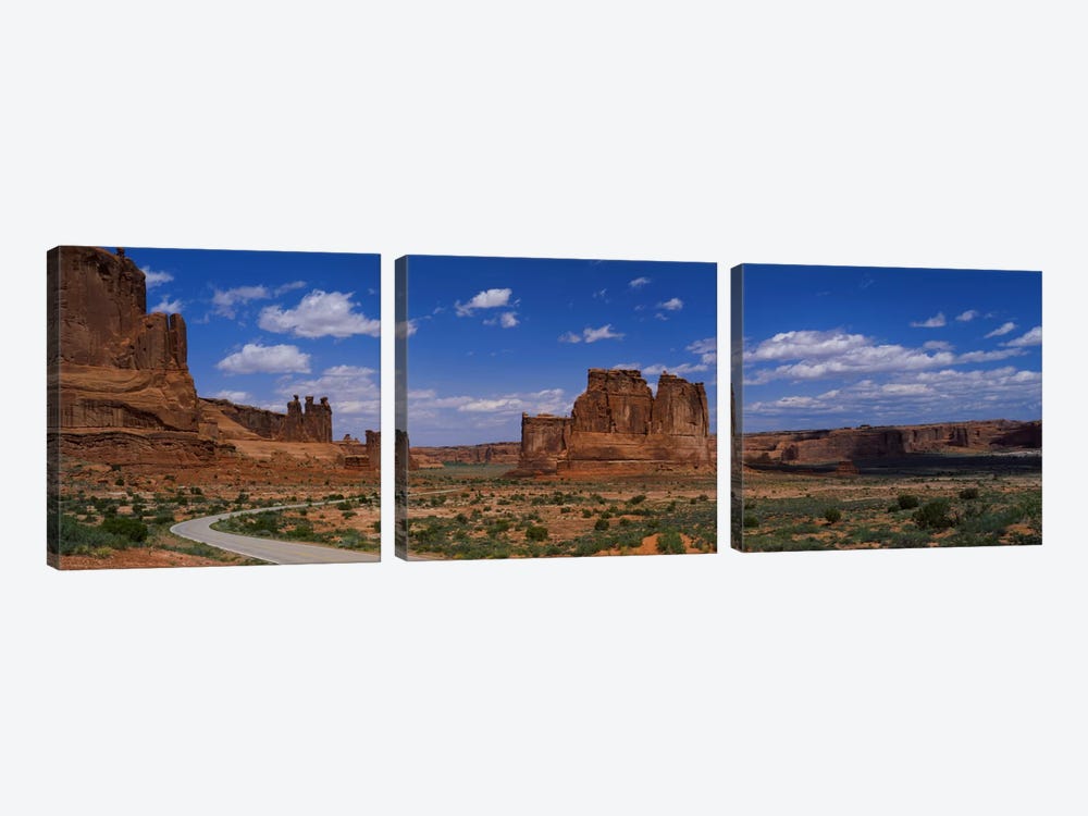 Scenic Drive, Arches National Park, Utah, USA by Panoramic Images 3-piece Canvas Art Print