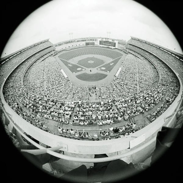 Fine Art Print: 1960s Fisheye View Of Old Shea Stadium Queens, NYC, USA by Panoramic Images